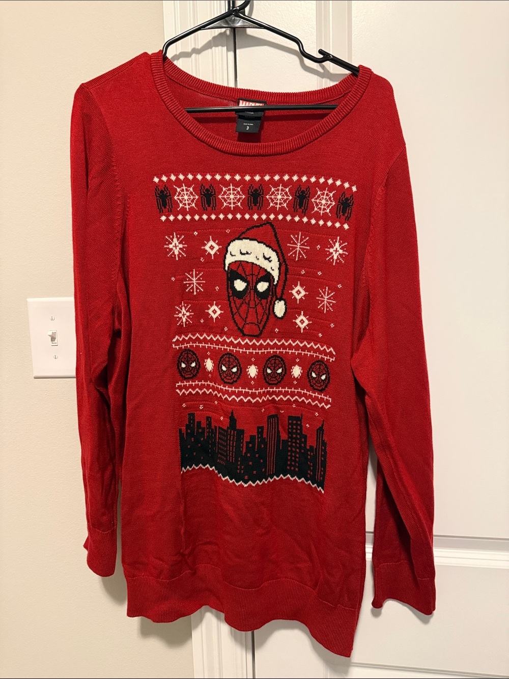 torrid Red Spider-Man Holiday Crewneck Sweater